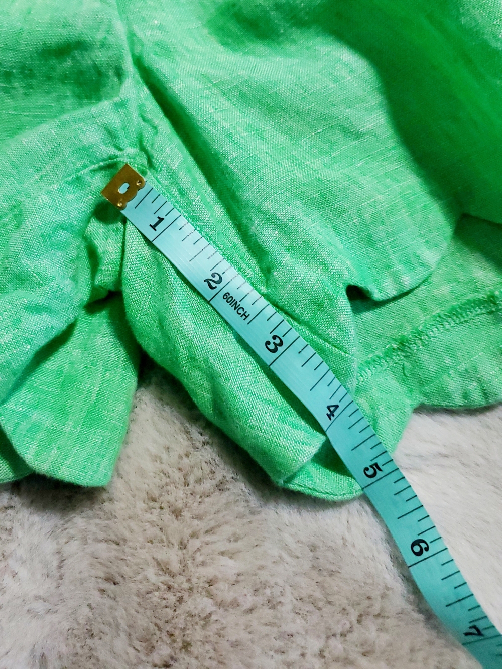 Lilly Pulitzer Linen Scalloped Hem Shorts Bright Green Resort Coastal Preppy XS - Picture 5 of 8